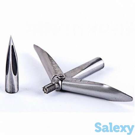 Наконечник гарпуна подводного ружья steel пиранья два лепестка, сменная головка, фотография 1