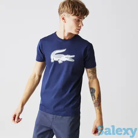 Мужская футболка lacoste с принтом regular fit, фотография 1