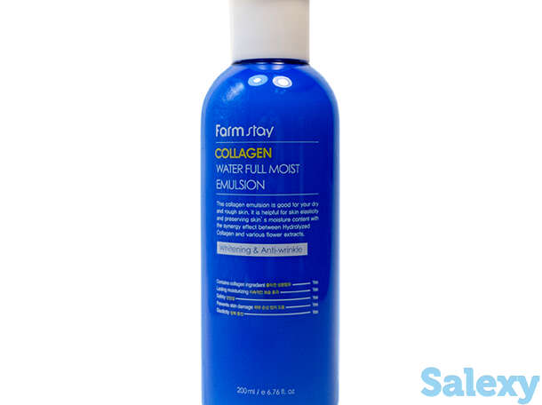 Эмульсия для лица farmstay collagen water full moist emulsion, фотография 1