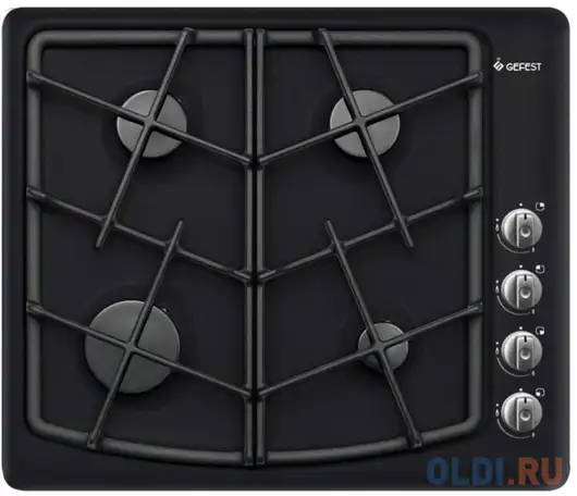 Варочная панель газовая gefest сг сн 1211 к3 черный, фотография 1