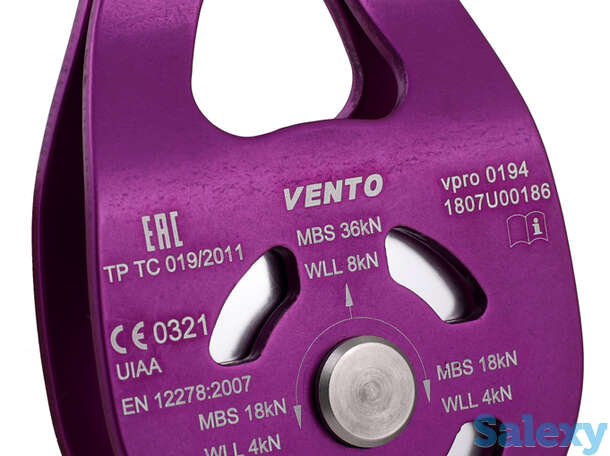 Блок-Ролик Венто Uno 36 Одинарный С Подшипником Дюраль, фотография 1