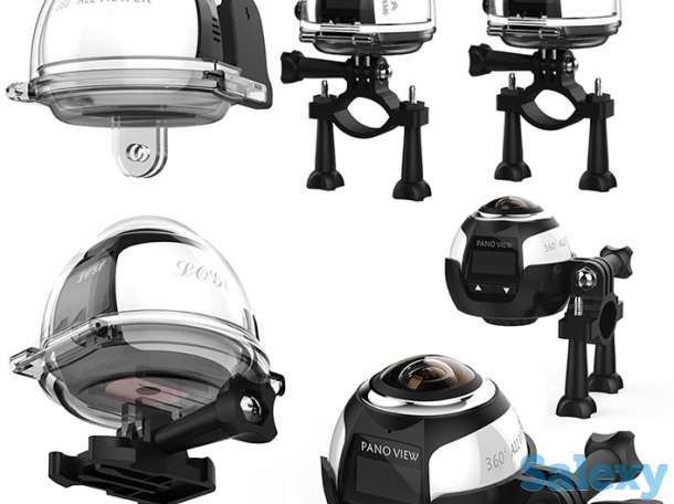 Экшн камера 360 градусов WiFi панорамная камера FullHD 1080p, фотография 3