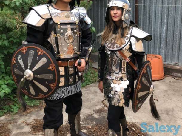 Костюм батыра под заказ. Натуральная кожа, металл. Сарбаз, фотография 1