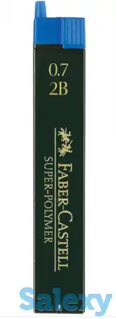 Графитные грифели POLYMER, 0,7мм, твердость 2В, 12шт в тубе Faber-Castell, фотография 1