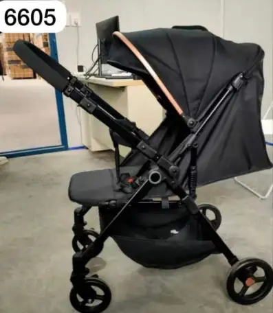Коляска прогулочная 6605, черный, фотография 1