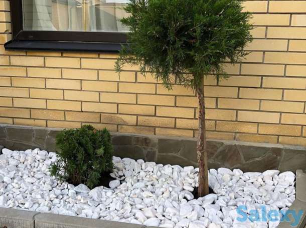 Галечник белый круглый камень в мешках по 20 кг, фотография 7