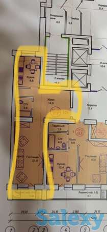 Продам 1-2 х комнатную в ЖК САПСАН, просп. Тауелсиздик, уч. 34/8, фотография 2