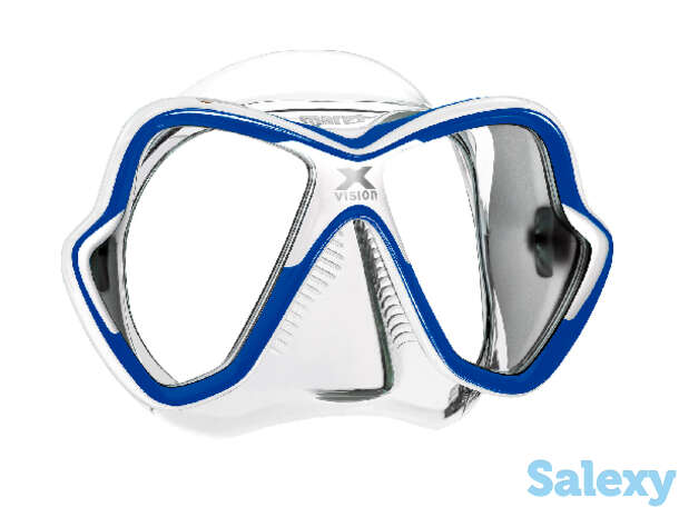 Маска для плавания mares x-vision, для взрослых - ц.обт.прозрачный, ц.р.бело-желтый, фотография 1