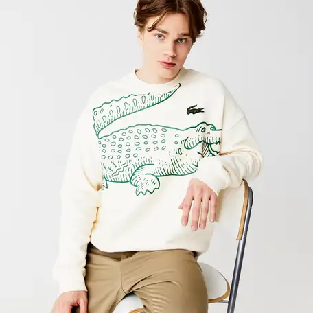 Мужская толстовка lacoste loose fit с круглым вырезом, фотография 1