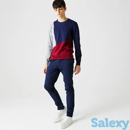 Мужские брюки lacoste slim fit из эластичного габардина, фотография 1