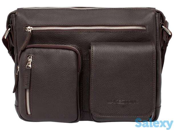 Мужская кожаная сумка через плечо clapton brown, фотография 1
