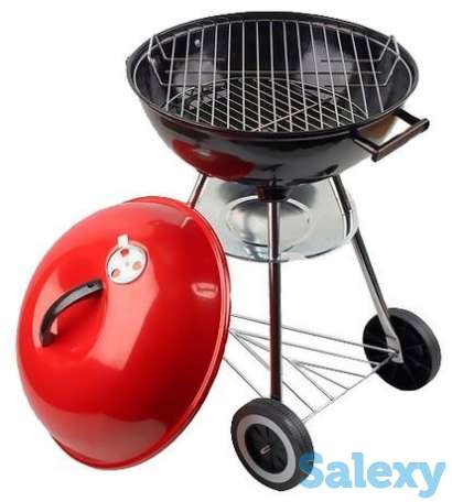 Мангал для Барбекю круглый на колесах -отличный подарок друзьям, фотография 1