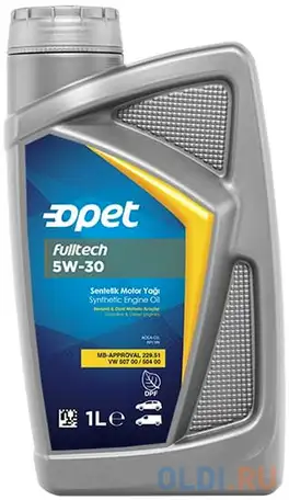601214738 opet синт. мот.масло fulltech 5w-30 c3 (1л), фотография 1