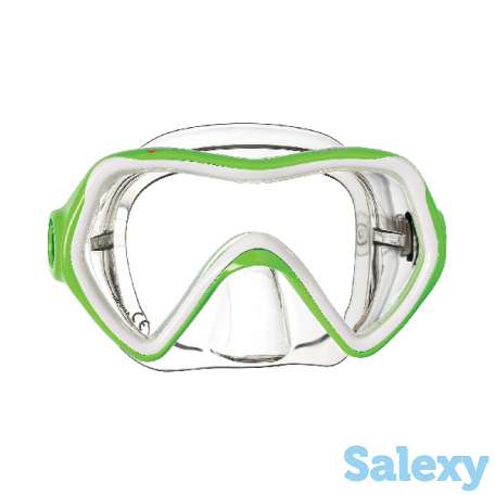 Маска для плавания mares comet, для детей - ц.обт.прозрачный, ц.р.бело-зелёный, фотография 2