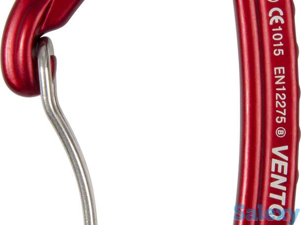 Карабин венто скалолазный лайт со скобой красный, фотография 1