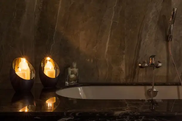 Изготовление каменных стен для домов. Стены из мрамора, гранита, оникса. Монтаж и замеры, фотография 2