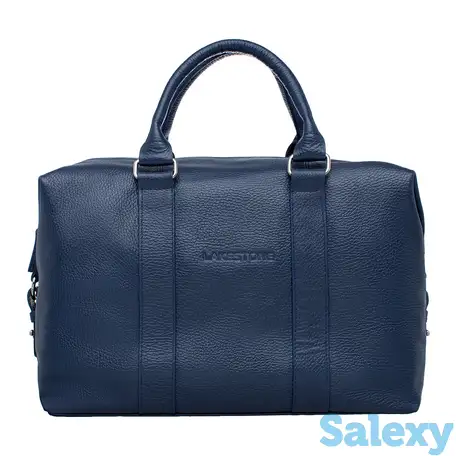 Кожаная спортивная сумка calcott dark blue, фотография 1