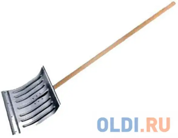 Лопата снеговая сибртехрос 61582  430х370мм с черенком для снега, фотография 1