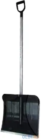 Лопата fit курс снеговик снеговая с алюминиевым черенком и планкой пластик, фотография 1