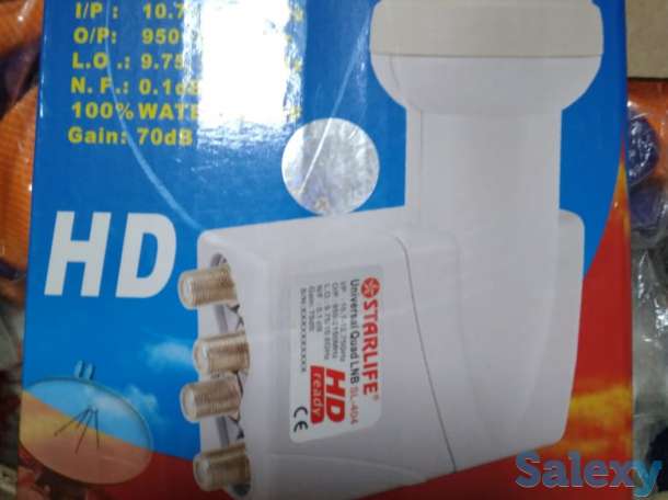 Головка спутниковая на 4 выхода конвертер Корея 100% водонепроницаемая, фотография 2