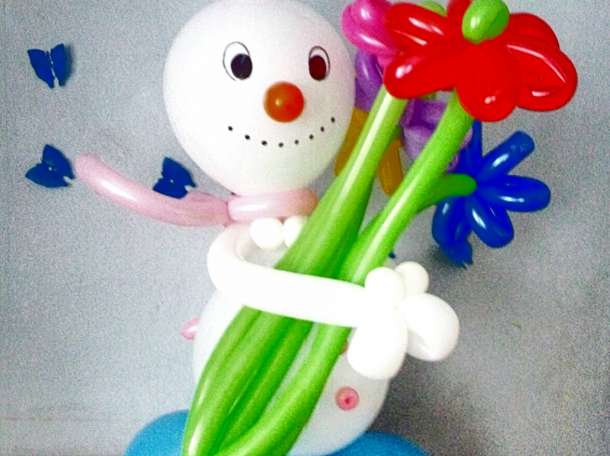 цветы и фигуры из воздушных шаров , фотография 3