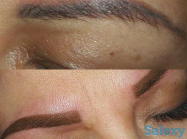 татуаж теневой, волосковый, микроблейдинг, пудровые, брови как свои, фотография 4