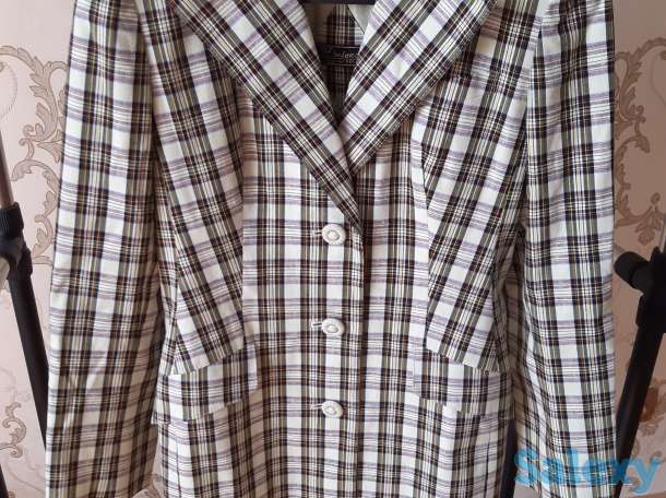 Пиджак зеленый в клеточку, фотография 2