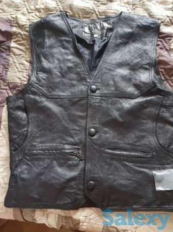 Кожаный жилет новый недорого, фотография 1