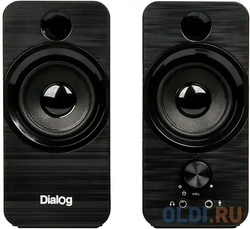Колонки dialog stride ast-17up черные 2.0 (10w rms, phoneout, mic in,usb), фотография 1