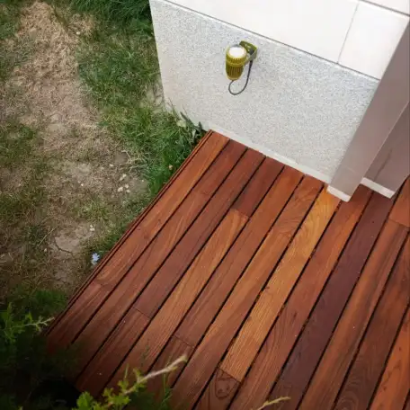 Укладка террасной доски из термодерева, терраса из термодревесины, фотография 3