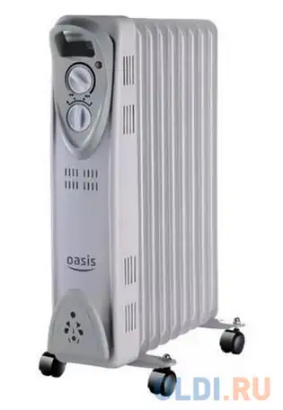 Масляный радиатор oasis us-15 1500 вт серый, фотография 1