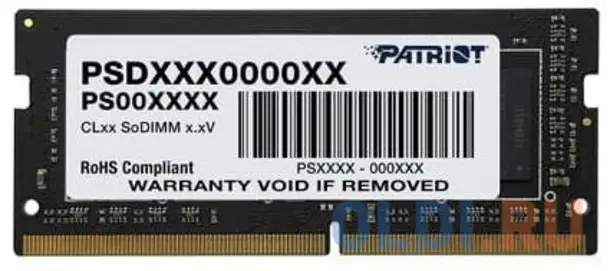 Оперативная память для ноутбука patriot psd416g240081s so-dimm 16gb ddr4 2400 mhz, фотография 1
