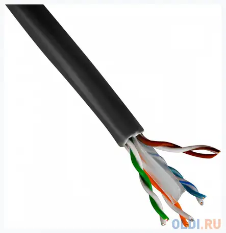 Кабель сетевой buro utp 4 пары cat6 solid 0.55мм cu 305м, фотография 1