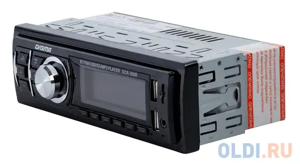 Автомагнитола digma dcr-350r 1din 4x45вт, фотография 1