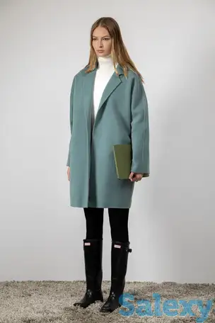 Пальто укороченное на запах с поясом vassa&co, фотография 2