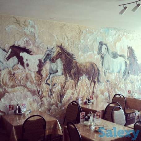 Картины, портрет, настенная роспись, лепка на стене, фотография 5