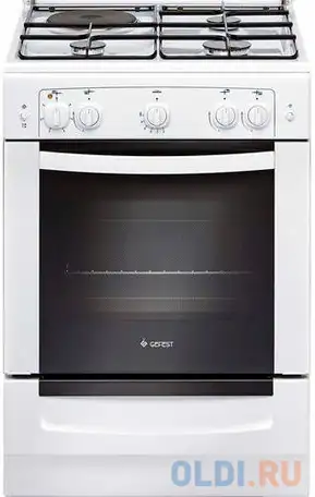 Комбинированная плита gefest 6110-01 0001 белый, фотография 1