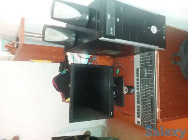 Компьютер в рабочем состоянии (монитор, процессор, клавиатвра, колонки), фотография 2