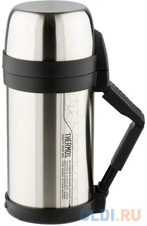 Термос thermos fdh stainless steel vacuum flask 1,65л стальной чёрный, фотография 1