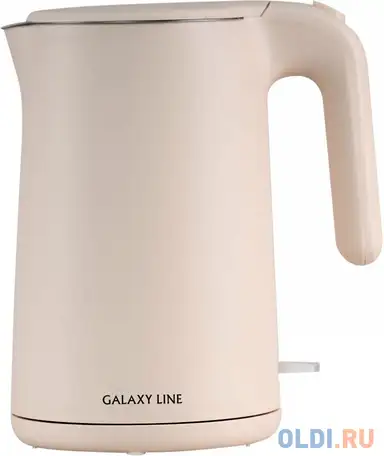 Чайник электрический galaxy gl 0327 1800 вт пудровый 1.5 л металл/пластик, фотография 1