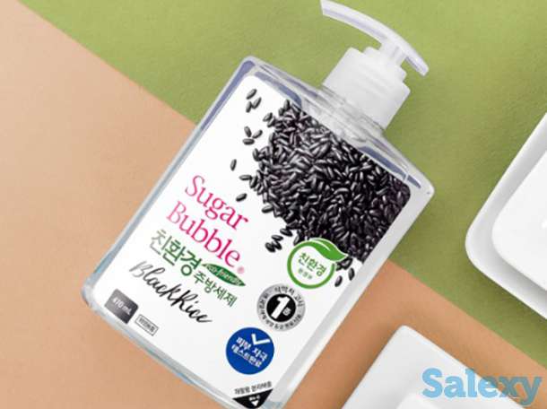 Средство для мытья посуды sugar bubble black rice (940 мл), фотография 3