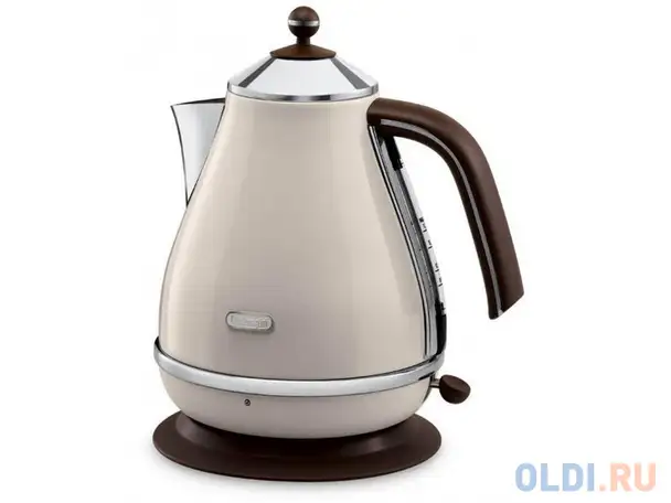 Чайник delonghi kbov 2001 bg 2000 вт бежевый 1.7 л металл, фотография 1