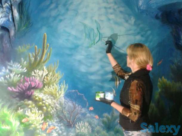 Роспись стен и потолков, барельеф на стене, картины, портрет, фотография 2