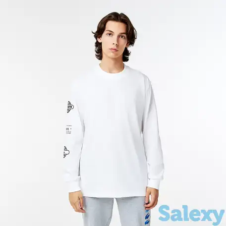 Мужская футболка lacoste regular fit с длинным рукавом, фотография 1