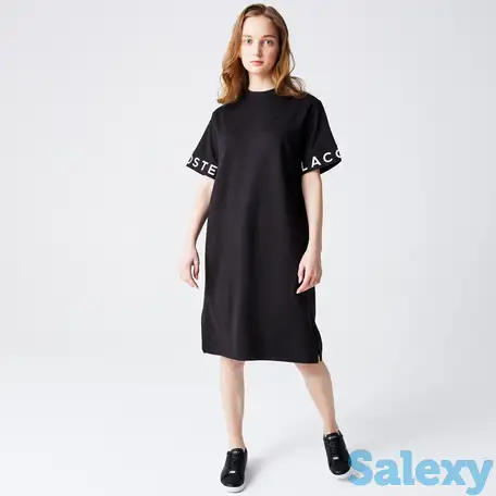 Женское платье lacoste с круглым вырезом и принтом, фотография 1