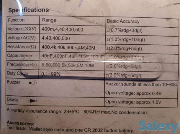 Маленький мини карманный цифровой мультиметр TPM 111, фотография 4
