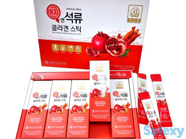 Коллагеновый сироп в стиках samjiwon baekje geumsan red ginseng pomegranate collagen (30 шт.), фотография 1