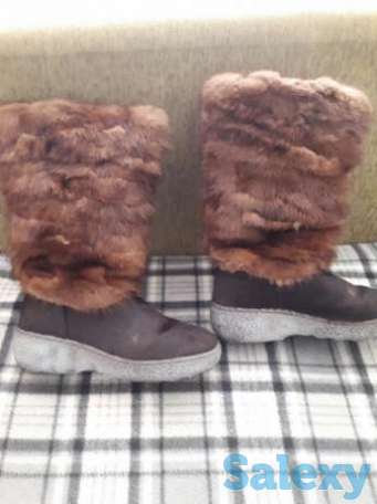 Сапоги- унты 36 размер норковые, фотография 1