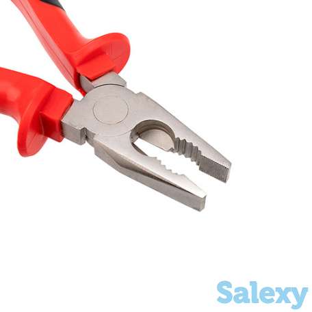 Плоскогубцы комбинированные 180 мм никелированные двухкомпонентные рукоятки rexant, фотография 5