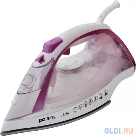Утюг polaris pir 2668ak 2600вт белый розовый, фотография 1